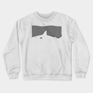 Minimal Line Drawing Simple Unique Shark Fin Gift Crewneck Sweatshirt